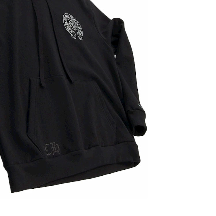 Details for Sudadera con Capucha Chrome Hearts SS24 Estampado Alfabeto Negro. CH-3342211
