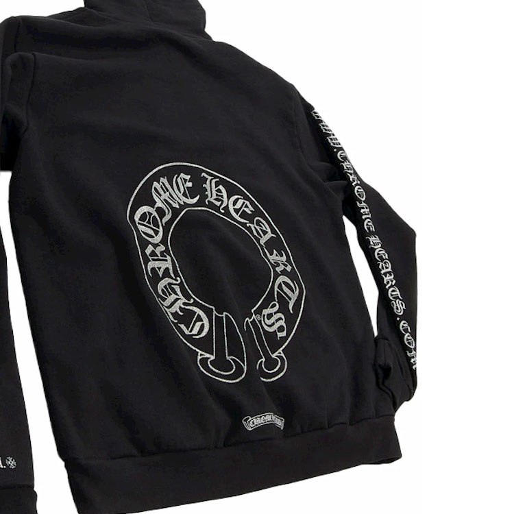 Cheap Sudadera con Capucha Chrome Hearts SS24 Estampado Alfabeto Negro. CH-3342211