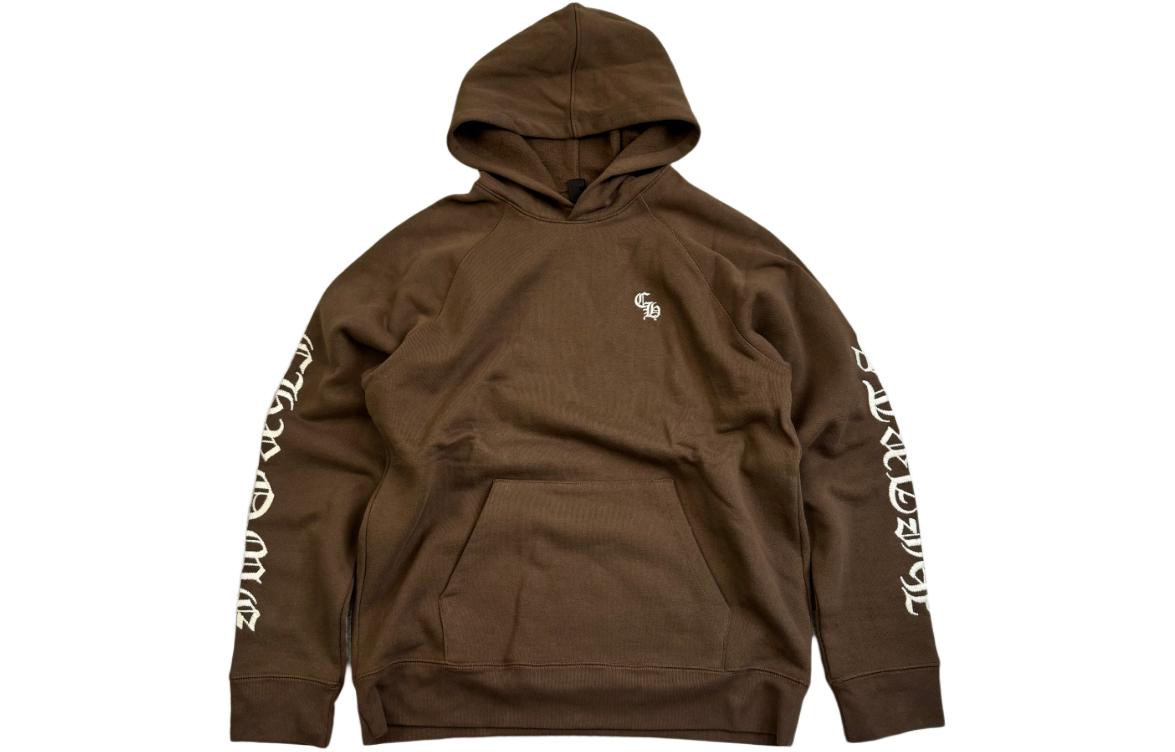 Chrome Hearts SS24 Brown Embroidered Logo Hoodie for Men CH-2024-9993