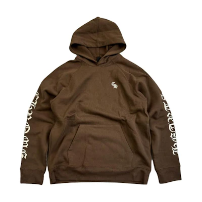 Chrome Hearts SS24 Brown Embroidered Logo Hoodie for Men CH-2024-9993