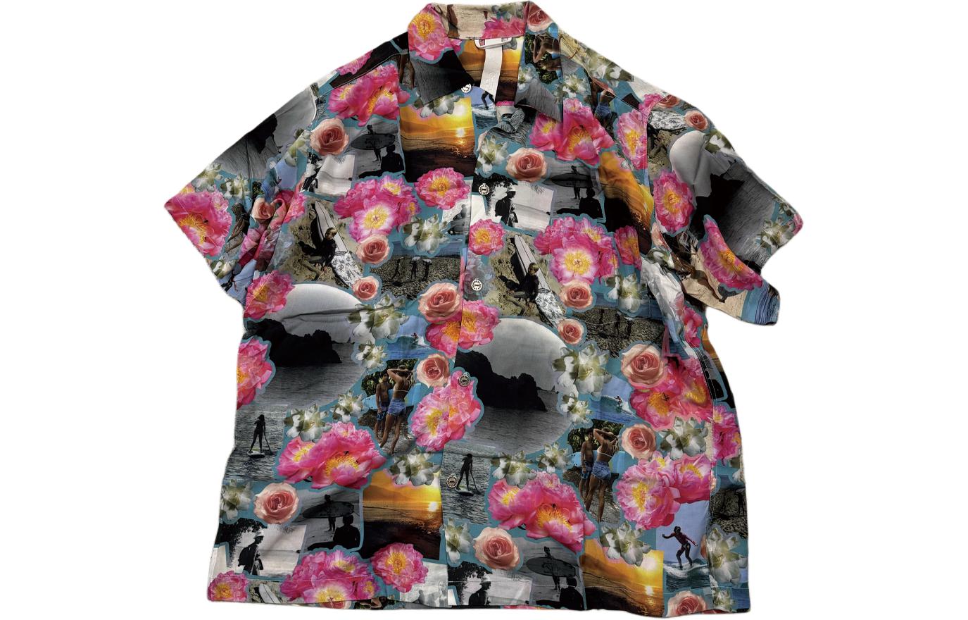 Chrome Hearts SS24 Floral Print Short Sleeve Button-Up Shirt Men Multi-Color CH-2024-2000