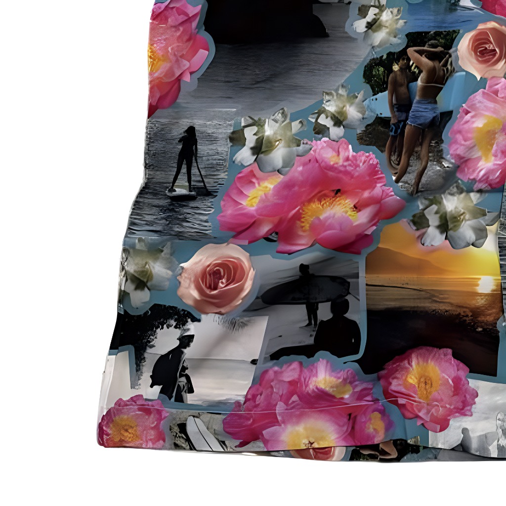 Details for Chrome Hearts SS24 Kemeja Lengan Pendek Motif Bunga Pria Multi-Warna. CH-2024-2000