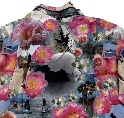 Chrome Hearts SS24 Kemeja Lengan Pendek Motif Bunga Pria Multi-Warna. CH-2024-2000 Sizing Chrome Hearts SS24 Kemeja Lengan Pendek Motif Bunga Pria Multi-Warna. CH-2024-2000