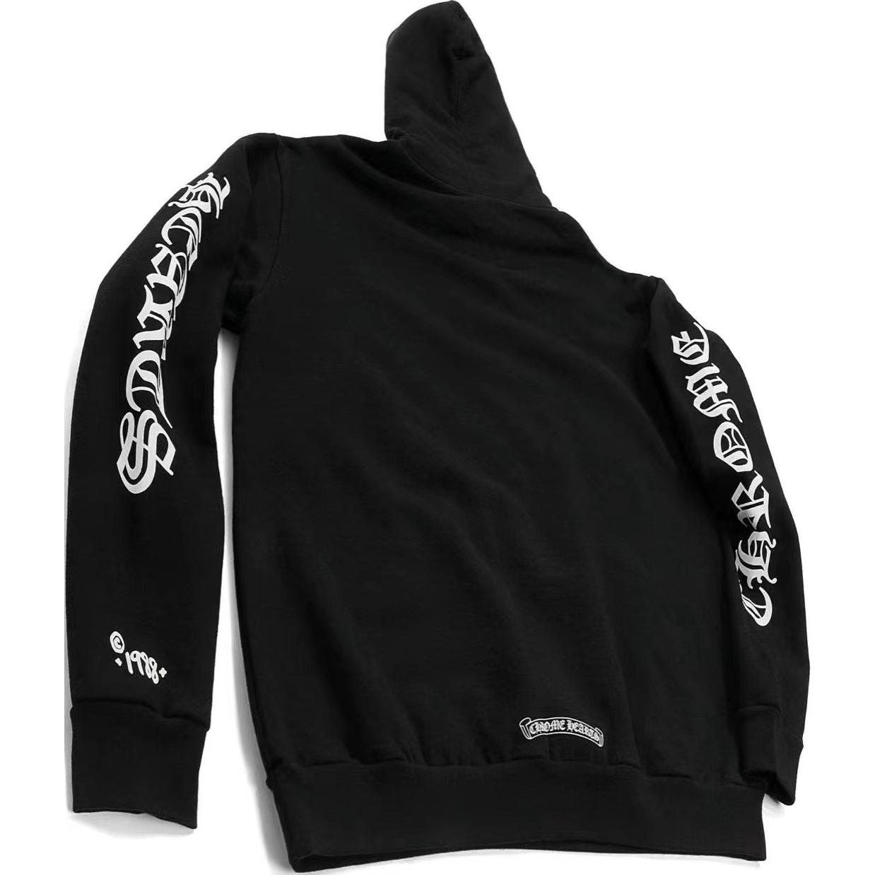 Lookbook Chrome Hearts SS24 Hoodie Unisex Hitam Pullover Sweatshirt Letter Print. CH-2024-6500