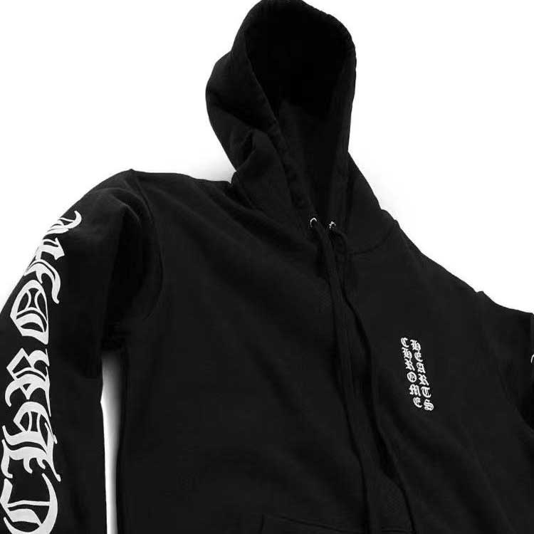 Purchase Chrome Hearts SS24 Hoodie Unisex Hitam Pullover Sweatshirt Letter Print. CH-2024-6500