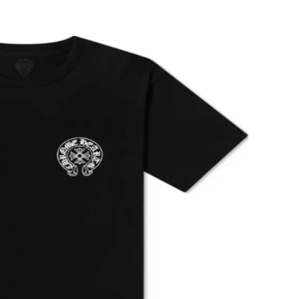Details for Chrome Hearts SS24 London Exclusive Logo Print Unisex Black Graphic Tee CH-03977121
