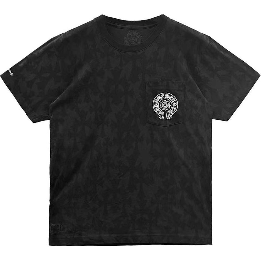Chrome Hearts SS24 Monogram Print Black Unisex Crew Neck T-Shirt. CH-0788775