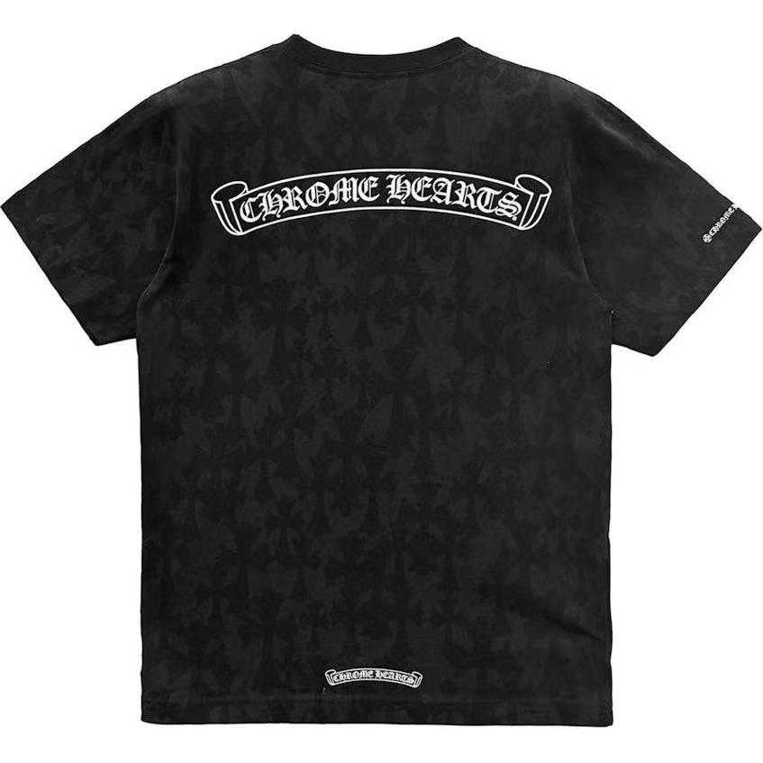 Lookbook Chrome Hearts SS24 Monogram Print Black Unisex Crew Neck T-Shirt. CH-0788775
