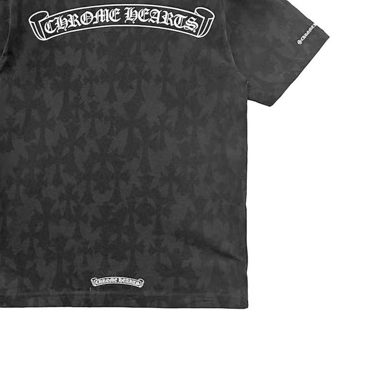 Purchase Chrome Hearts SS24 Monogram Print Black Unisex Crew Neck T-Shirt. CH-0788775