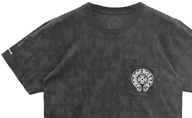 Chrome Hearts SS24 Monogram Print Black Unisex Crew Neck T-Shirt. CH-0788775 Details for Chrome Hearts SS24 Monogram Print Black Unisex Crew Neck T-Shirt. CH-0788775