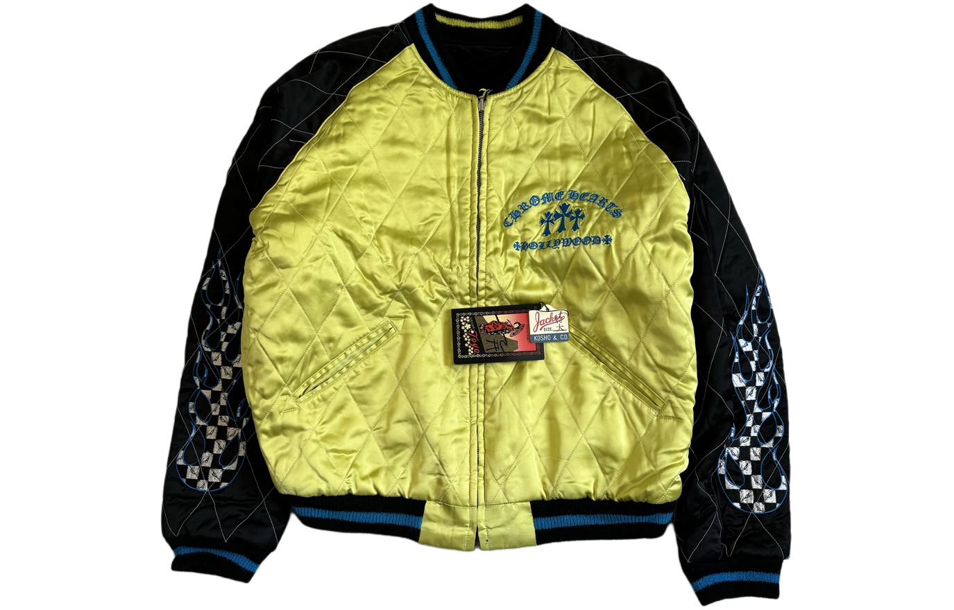 Chrome Hearts SS24 Reversible Logo Zip Baseball Jacket Black CH-2024-0002