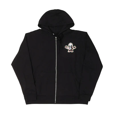 Chrome Hearts SS24 Skeleton Print Black Hoodie Casual Long Sleeve CH-038008809