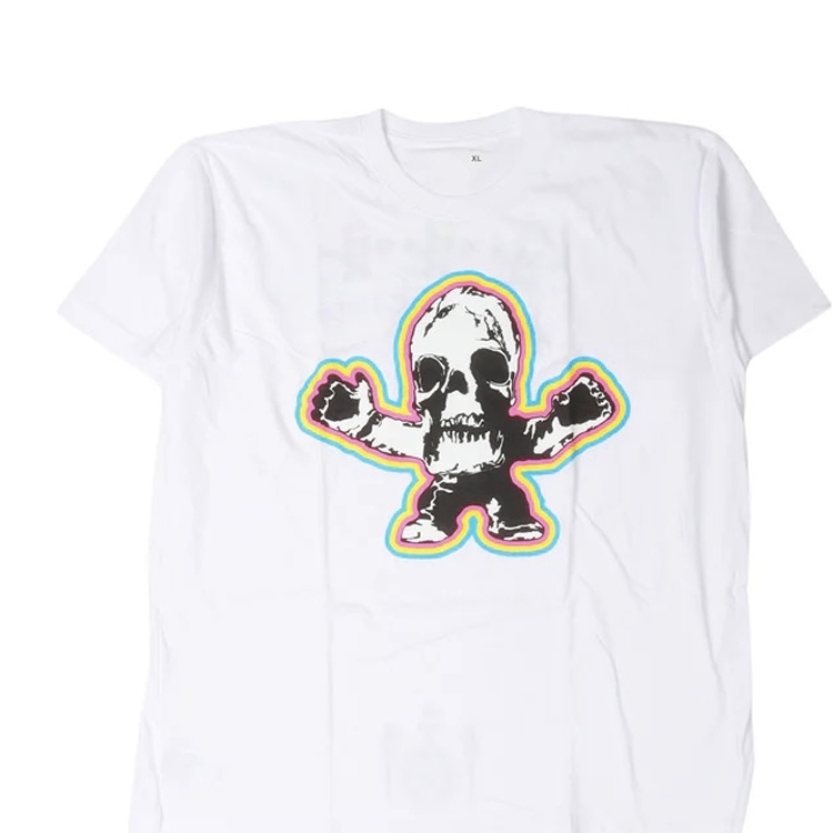 Shop Chrome Hearts SS24 Camiseta Blanca de Manga Corta con Estampado de Calavera. CH-038-074892