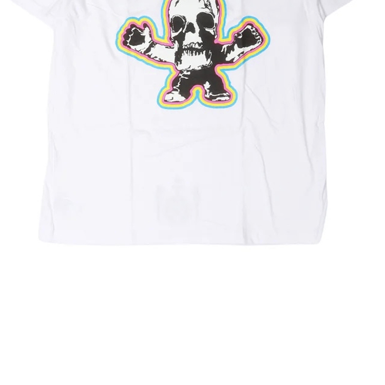 Purchase Chrome Hearts SS24 Camiseta Blanca de Manga Corta con Estampado de Calavera. CH-038-074892