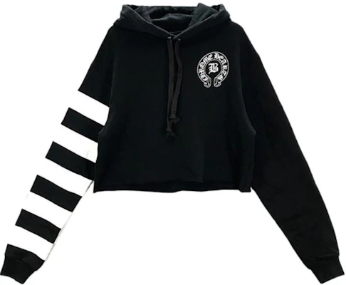 クロムハーツ ストライプ フローラルスリーブ フーディー ブラック ユニセックス CH-602 Buy クロムハーツ ストライプ フローラルスリーブ フーディー ブラック ユニセックス CH-602