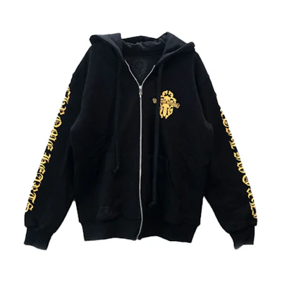 Chrome Hearts Swords Flame Zip Hoodie Black Unisex CH-GLDDAGHD-BLACK