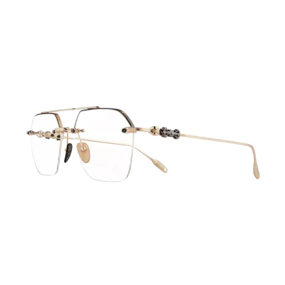 Chrome Hearts Titanium Aviator Optical Glasses Unisex Couple Style Multi-Color FLUID MBKGP
