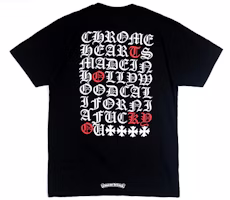 Chrome Hearts Tokyo Edition Sanskrit Print Unisex Short Sleeve Tee Black CH-026 Chrome Hearts Tokyo Edition Sanskrit Print Unisex Short Sleeve Tee Black CH-026