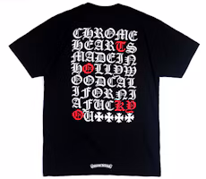 Order Chrome Hearts 東京限定梵文印花黑色男女短袖T恤 CH-026