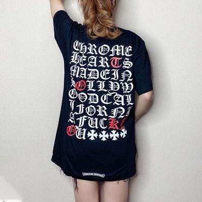 Chrome Hearts Edisi Tokyo Kaos Unisex Hitam dengan Cetak Sanskrit CH-026 Purchase Chrome Hearts Edisi Tokyo Kaos Unisex Hitam dengan Cetak Sanskrit CH-026