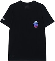Chrome Hearts Unisex Black Gradient Horseshoe Scroll Short Sleeve Tee CH-106 Chrome Hearts Unisex Black Gradient Horseshoe Scroll Short Sleeve Tee CH-106