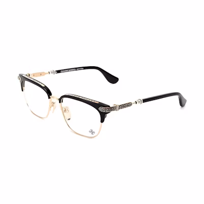 Chrome Hearts Vertical Smile II Square Black Optical Glasses Unisex. VERTICAL-SMILE-II