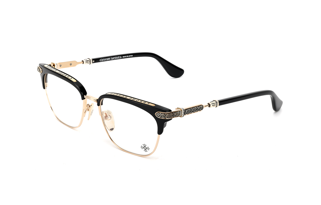 Chrome Hearts Vertical Smile II Square Black Optical Glasses Unisex. VERTICAL-SMILE-II 圖 2