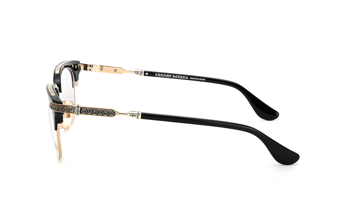 Chrome Hearts Vertical Smile II Square Black Optical Glasses Unisex. VERTICAL-SMILE-II 圖 4