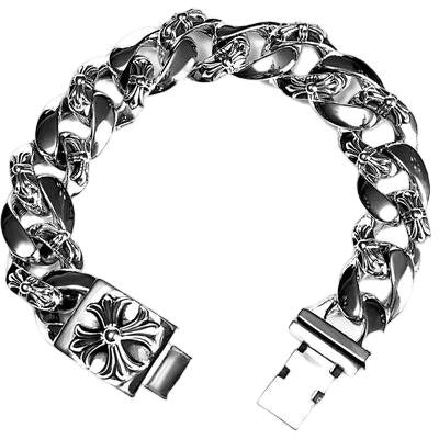 chrome-hearts-vintage-fashion-925-silver-unisex-bracelet-chain-box