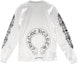 Lookbook Camiseta Unisex Manga Larga Chrome Hearts Blanca Horseshoe Flor. CH-043-1