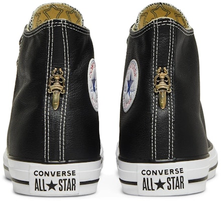 Chrome Hearts x Converse Chuck Taylor All Star Leather High Black 115 BLK LTHR 115 BLK LTHR Novelship
