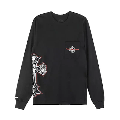 Chrome Hearts Guns N' Roses Embroidered Logo Black Long Sleeve Sweatshirt Men CH-186