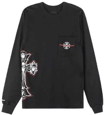 Chrome Hearts x Guns N'' Roses 刺绣标志黑色长袖卫衣 男款 CH-186 Order Chrome Hearts x Guns N'' Roses 刺绣标志黑色长袖卫衣 男款 CH-186