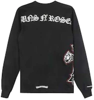 Lookbook Chrome Hearts x Guns N'' Roses 刺繡黑色長袖男士衛衣 CH-186