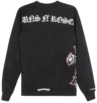 Chrome Hearts x Guns N'' Roses 刺绣标志黑色长袖卫衣 男款 CH-186 Lookbook Chrome Hearts x Guns N'' Roses 刺绣标志黑色长袖卫衣 男款 CH-186