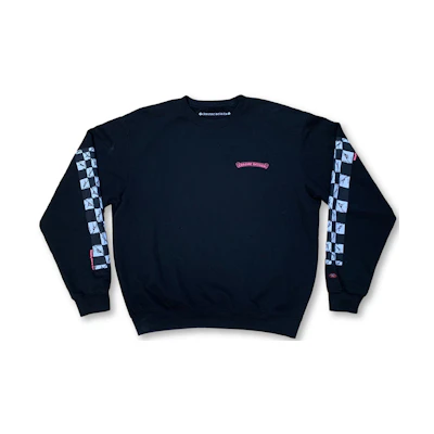 Chrome Hearts Matty Boy "Ninety Nine Eyes" Checkered Crewneck Sweatshirt Black Unisex CH-038