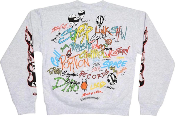 크롬하츠 x 매티보이 만화 그래피티 풀오버 후디 유니섹스 그레이 CH-SS21-6171 Buy 크롬하츠 x 매티보이 만화 그래피티 풀오버 후디 유니섹스 그레이 CH-SS21-6171