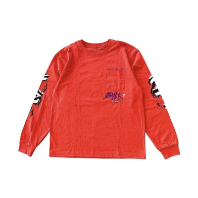 Chrome Hearts Matty Boy Graffiti Heart Crewneck Long Sleeve Unisex Red Sweater CH-034023361