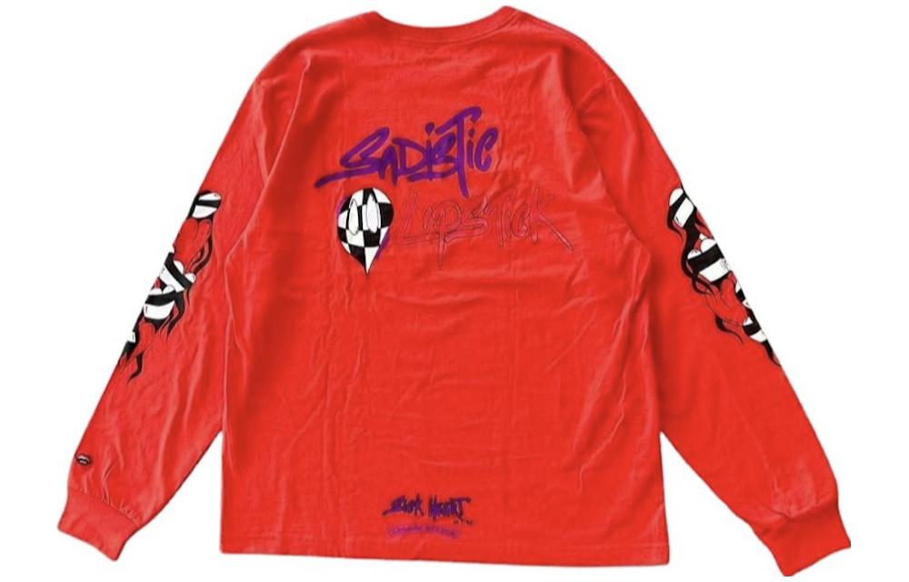 Lookbook Chrome Hearts x Matty Boy 涂鸦心长袖红色圆领毛衣 CH-034023361