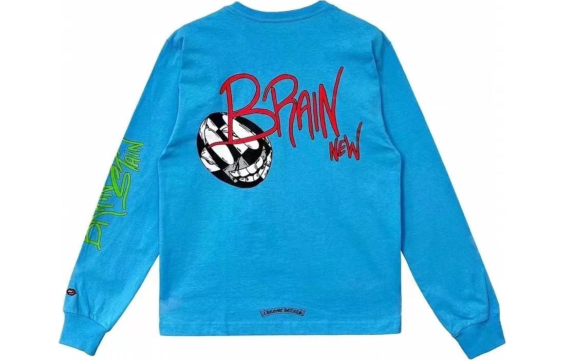 Lookbook Chrome Hearts x Matty Boy SS24 Blue Letter Graphic Print Long Sleeve Unisex Tee CH-2024-0428