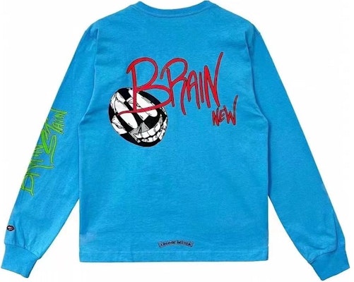 Chrome Hearts x Matty Boy SS24 Blue Letter Graphic Print Long Sleeve Unisex Tee CH-2024-0428 Lookbook Chrome Hearts x Matty Boy SS24 Blue Letter Graphic Print Long Sleeve Unisex Tee CH-2024-0428