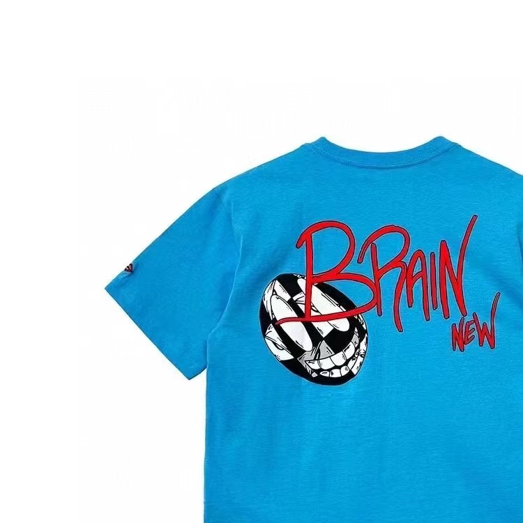 Shop Camiseta Unisex Chrome Hearts x Matty Boy SS24 Azul con Gráficos de Letras. CH-2024-0409
