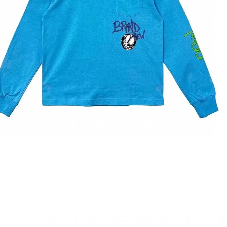 Purchase Chrome Hearts x Matty Boy SS24 Blue Letter Graphic Print Long Sleeve Unisex Tee CH-2024-0428