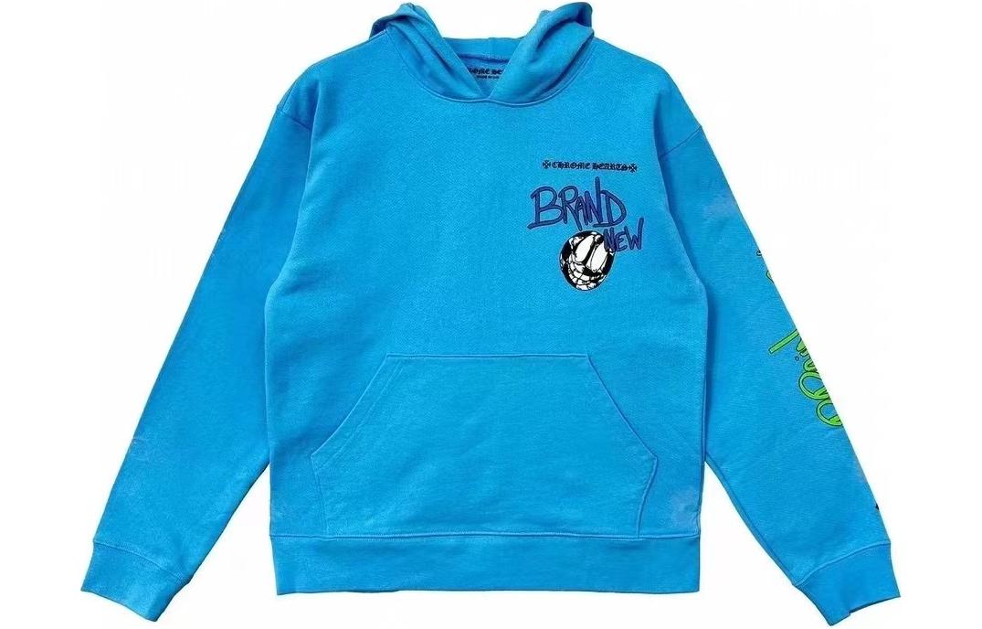 Order Sudadera Unisex Chrome Hearts x Matty Boy SS24 Azul con Letras Estampadas Casual. CH-2024-0408