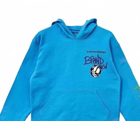 Sudadera Unisex Chrome Hearts x Matty Boy SS24 Azul con Letras Estampadas Casual. CH-2024-0408 Shop Sudadera Unisex Chrome Hearts x Matty Boy SS24 Azul con Letras Estampadas Casual. CH-2024-0408