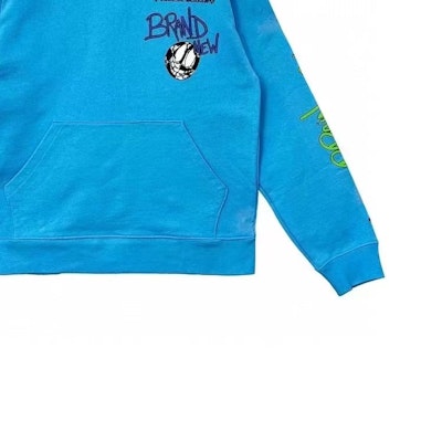 Sudadera Unisex Chrome Hearts x Matty Boy SS24 Azul con Letras Estampadas Casual. CH-2024-0408 Purchase Sudadera Unisex Chrome Hearts x Matty Boy SS24 Azul con Letras Estampadas Casual. CH-2024-0408