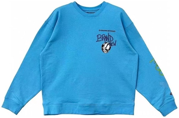 Chrome Hearts x Matty Boy SS24 Crewneck Lengan Panjang Unisex Biru. CH-2024-0418 Order Chrome Hearts x Matty Boy SS24 Crewneck Lengan Panjang Unisex Biru. CH-2024-0418
