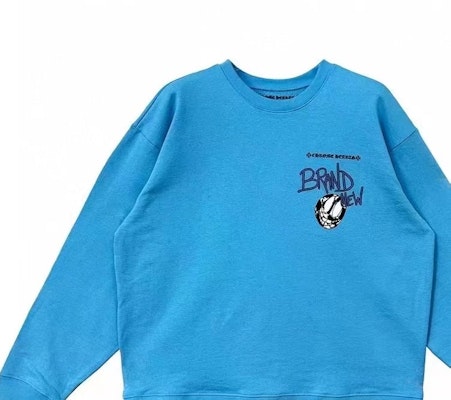 Chrome Hearts x Matty Boy SS24 Crewneck Lengan Panjang Unisex Biru. CH-2024-0418 Shop Chrome Hearts x Matty Boy SS24 Crewneck Lengan Panjang Unisex Biru. CH-2024-0418