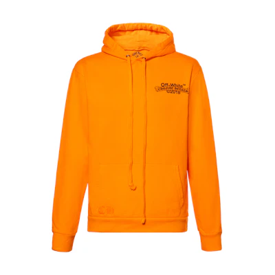 Chrome Hearts Off-White Logo Print Hoodie Orange Hoodie CH-099