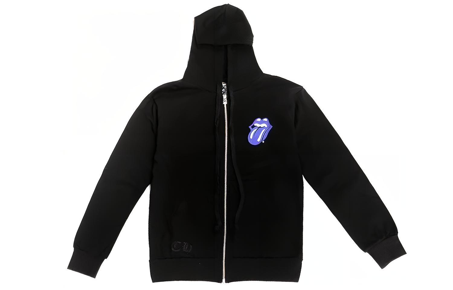 Chrome Hearts Rolling Stones Blue Tongue Hoodie Black Unisex Collaboration CH-073